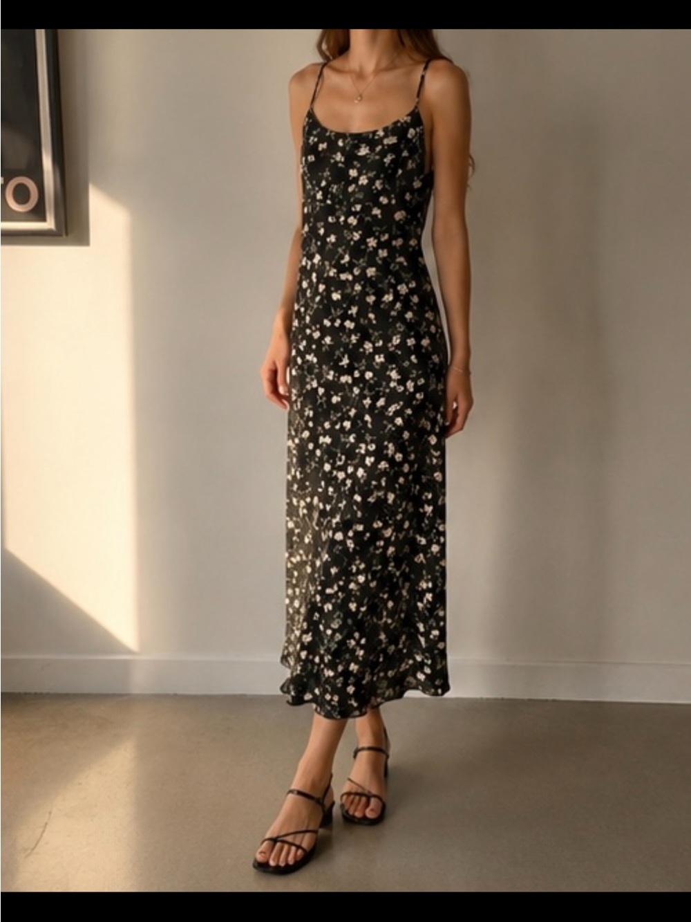 Urban Outfitters Black Floral Maxi Dress